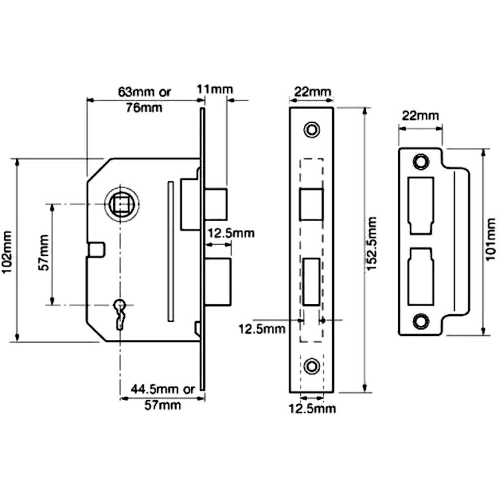 UNION 2295 2 Lever Sashlock