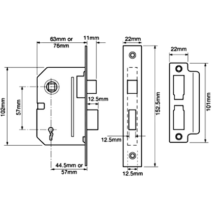 UNION 2295 2 Lever Sashlock