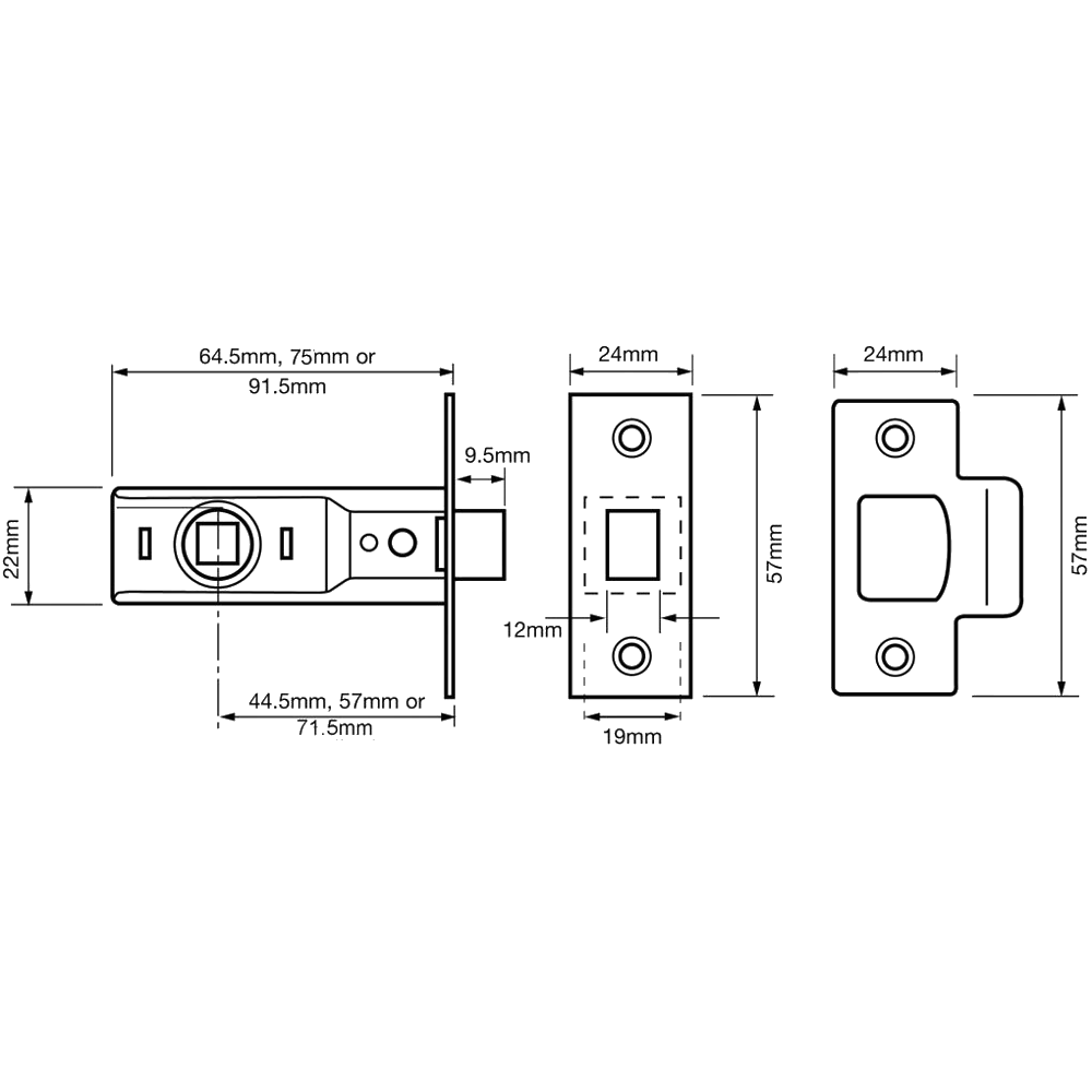 UNION 2648 Tubular Latch