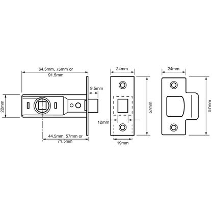 UNION 2648 Tubular Latch