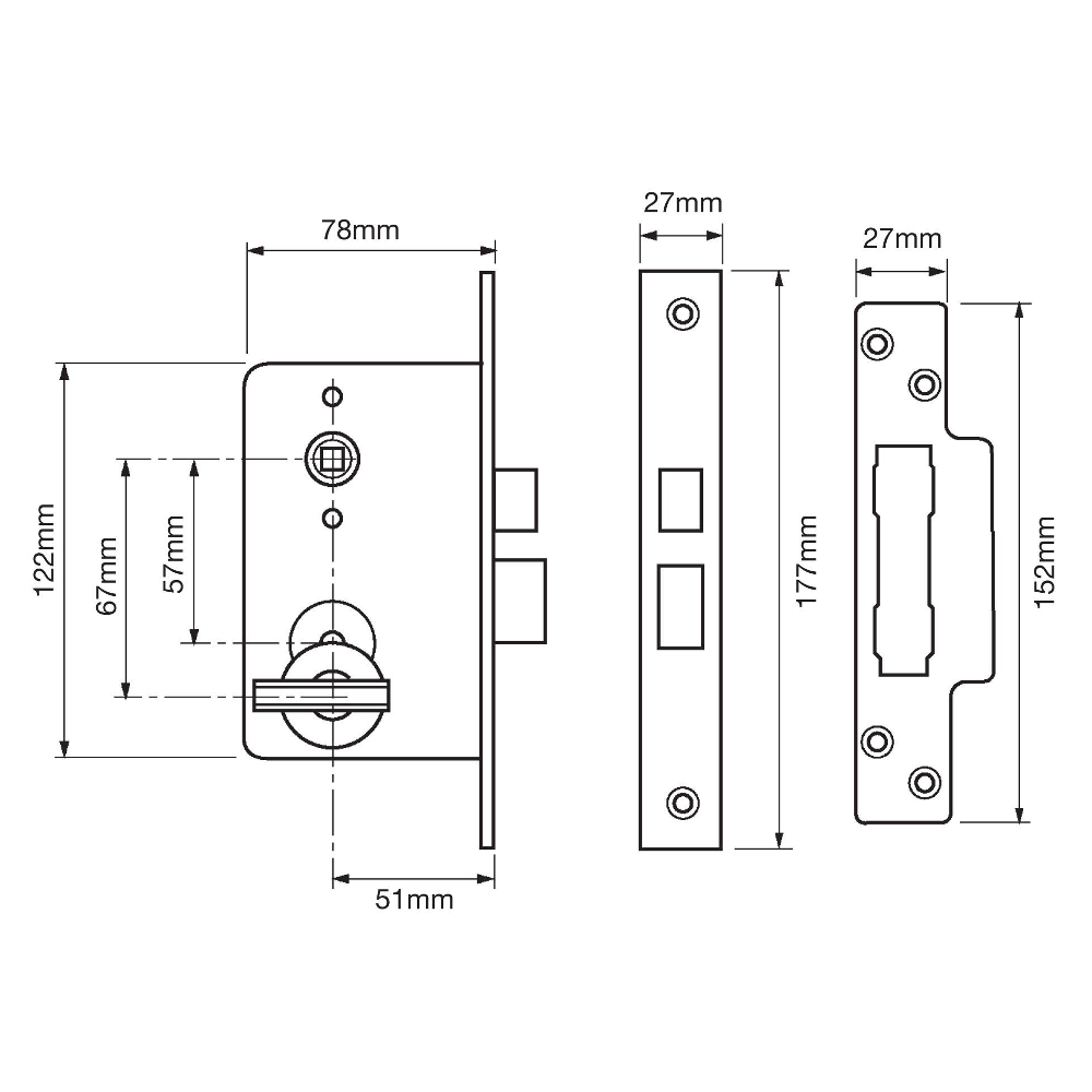 UNION Wellington 4G 6 Lever Sashlock