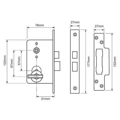 UNION Wellington 4G 6 Lever Sashlock