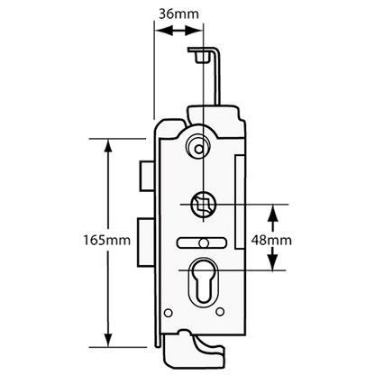 UNION Everest 3 Point Centre Case Lock
