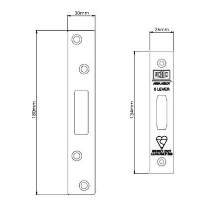 Union J2100REB Rebate To Suit StrongBOLT Deadlocks