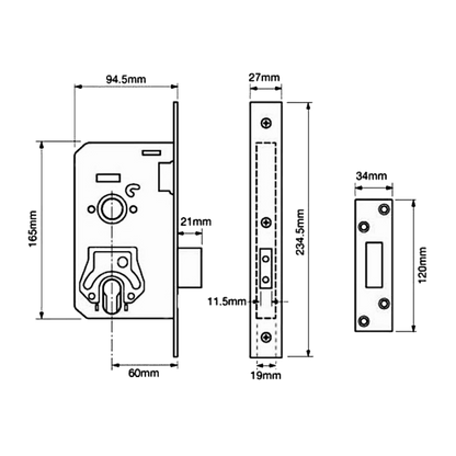 UNION L2170 Euro / Oval Deadcase