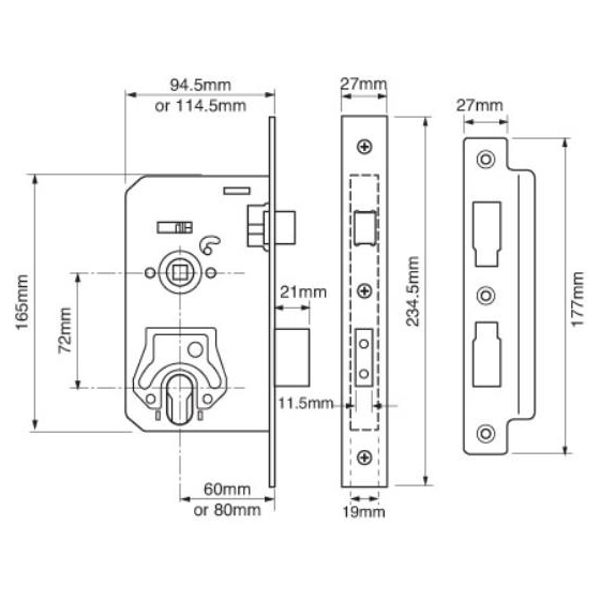 UNION L2270 Euro / Oval Sashcase