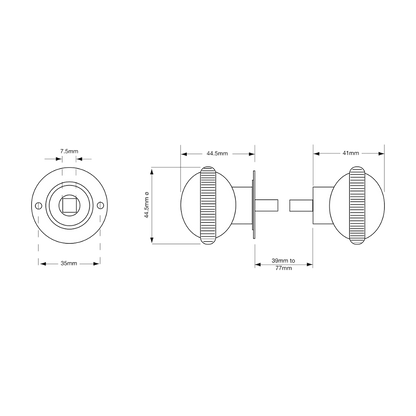 UNION Y5249 Rim Knob Set
