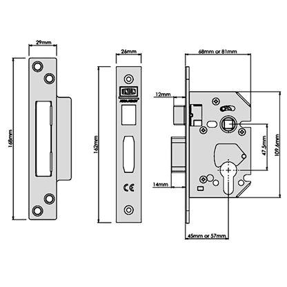 UNION JL22EUS StrongBOLT Euro Sashcase