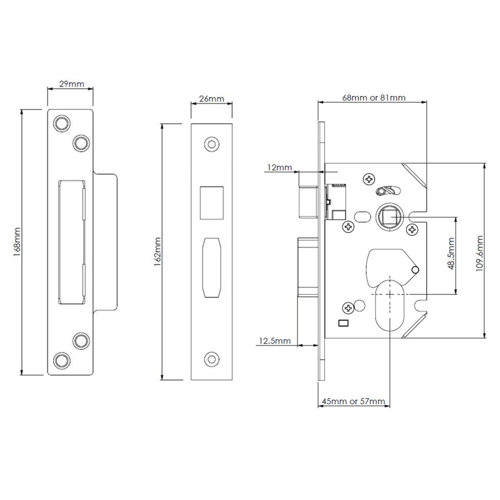 UNION JL22OVS StrongBOLT Oval Sashcase