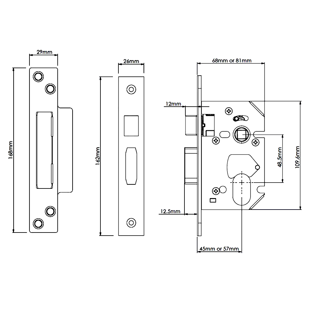 UNION JL22OVS StrongBOLT Oval Sashcase