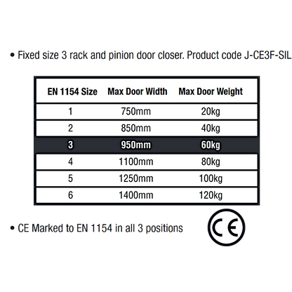 Union CE3F Size 3 Overhead Door Closer