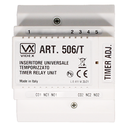 VIDEX 506T 12V/24V AC/DC Relay With Timer