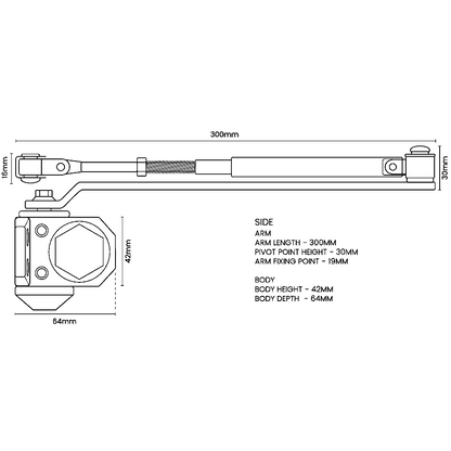 ASEC Vital Size 3 Overhead Door Closer