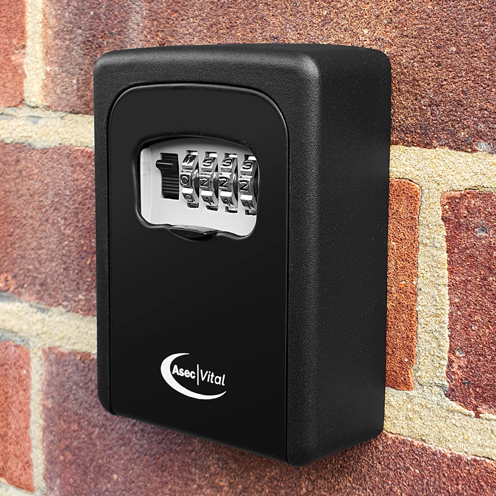 ASEC VITAL 4 Wheel Combination Key Safe Black