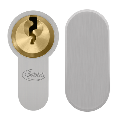 ASEC Vital 6 Pin Key & Turn Euro Dual Finish Snap Resistant Cylinder 80mm 40/40T 35/10/35T - Dual Finish