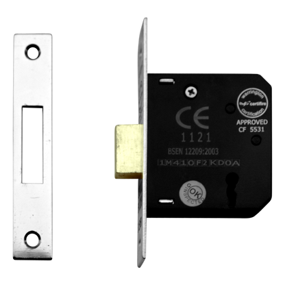 ASEC Vital 3 Lever Deadlock 75mm - Silver