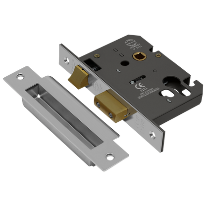 ASEC Vital Mortice Euro Sashcase 75mm - Nickel Plated