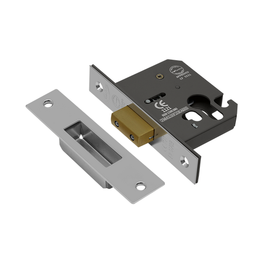 ASEC Vital Mortice Euro Deadcase 65mm - Nickel Plated
