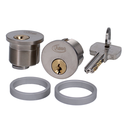 ASEC Vital 6 Pin Screw In Cylinder Pair Keyed Alike - Dual Finish 
