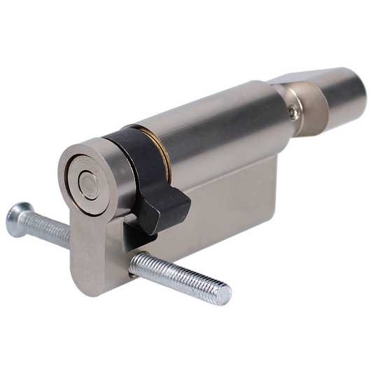 ASEC VITAL Blind Thumbturn Half Euro Dual Finish Cylinder With Adjustable Cam 50mm 40/10 - Nickel Plated