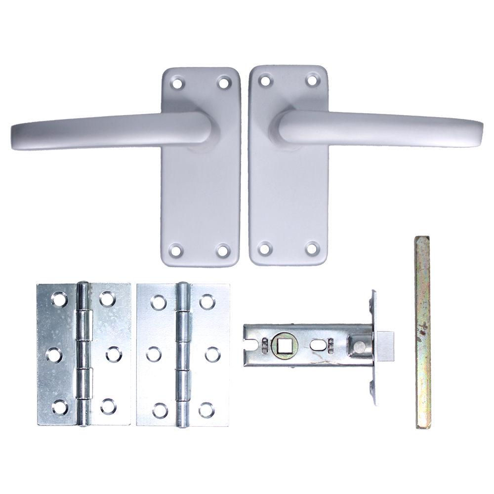 ASEC VITAL Contract Aluminium Handles, Hinges & Latch Pack SAA Set of Handles, Hinges & Latch - Anodised Aluminium