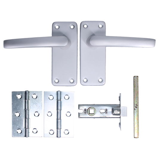 ASEC VITAL Contract Aluminium Handles, Hinges & Latch Pack SAA Set of Handles, Hinges & Latch - Anodised Aluminium