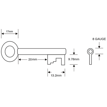 WALSALL LOCKS Pre-Cut FB11 Key To Suit Fire Brigade Padlocks