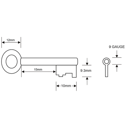WALSALL LOCKS Pre-Cut FB1 Key To Suit Fire Brigade Padlocks