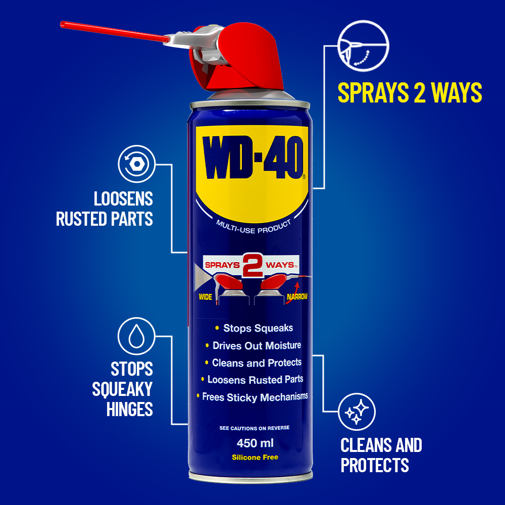 WD-40 Lubricant Spray with Smart Straw 450ml