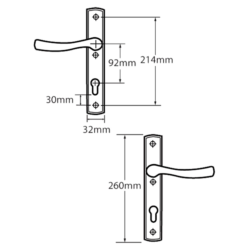 WINKHAUS Palladio XL 92 Lever/Lever UPVC Furniture
