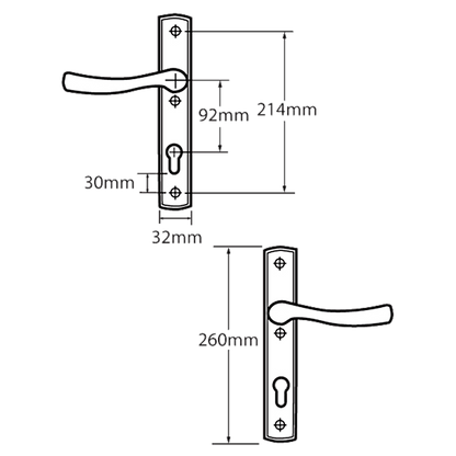 WINKHAUS Palladio XL 92 Lever/Lever UPVC Furniture