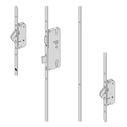 WINKHAUS AV2 Heritage Auto Locking Lever Operated Latch & Deadbolt 16mm Flat - 2 Hook