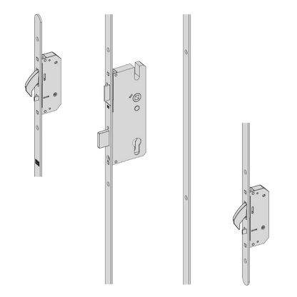 WINKHAUS AV2 Heritage Auto Locking Lever Operated Latch & Deadbolt 20mm Radius - 2 Hook