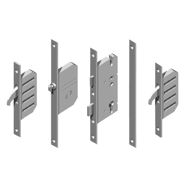 WINKHAUS AV2 EntryGuard Lever Operated Latch & Deadbolt 16mm Flat - 2 Hook