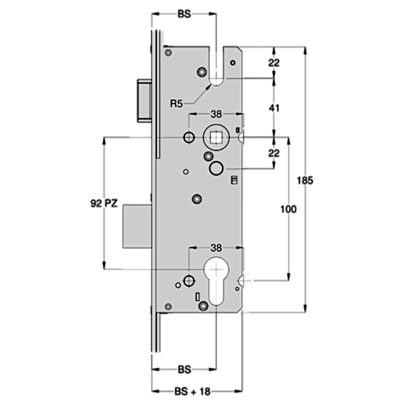 WINKHAUS AV2 Auto Locking Single Spindle Latch & Deadbolt Gearbox
