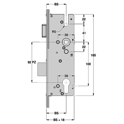 WINKHAUS AV2 Auto Locking Single Spindle Latch & Deadbolt Gearbox