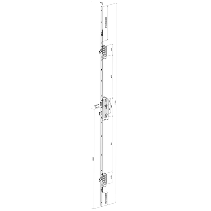 WINKHAUS STV-FGTE Master Lock 2 Hook 45mm Backset 20mm faceplate