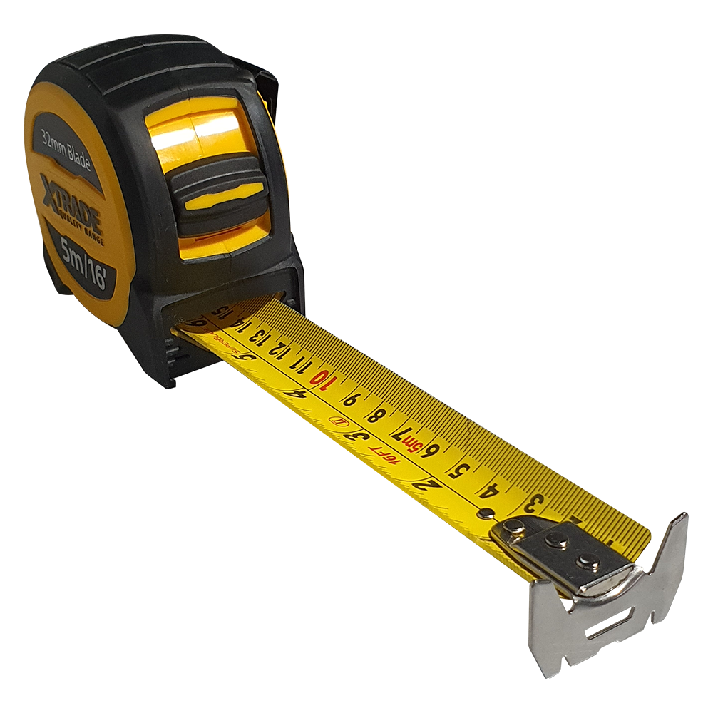XTRADE Robust Retractable 32mm Wide Tape Measure