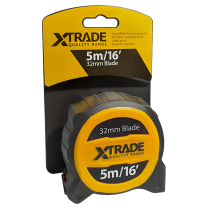 XTRADE Robust Retractable 32mm Wide Tape Measure