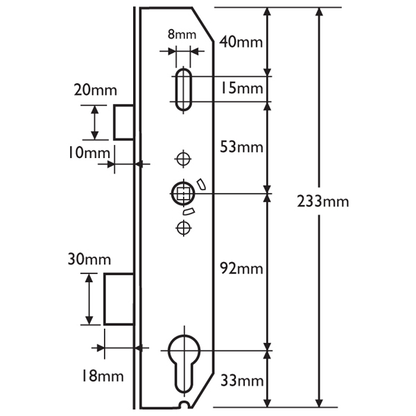 YALE Doormaster Lever Operated Latch & Deadbolt Single Spindle Gearbox To Suit Mila
