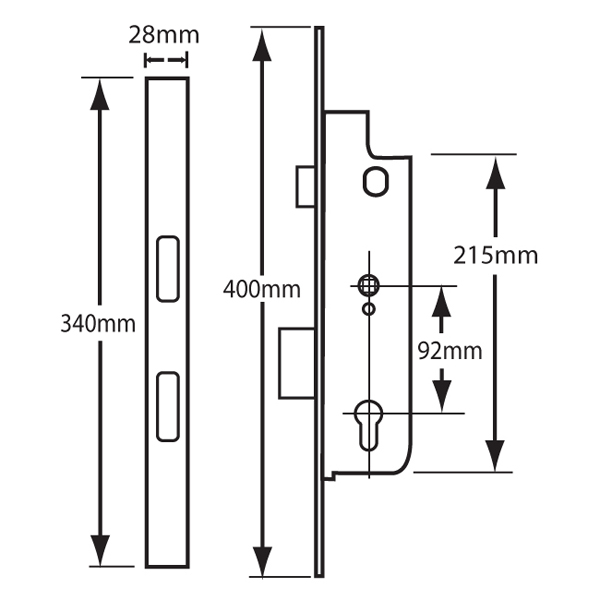 YALE Doormaster Lever Operated Latch & Deadbolt Single Spindle Overnight Lock To Suit GU