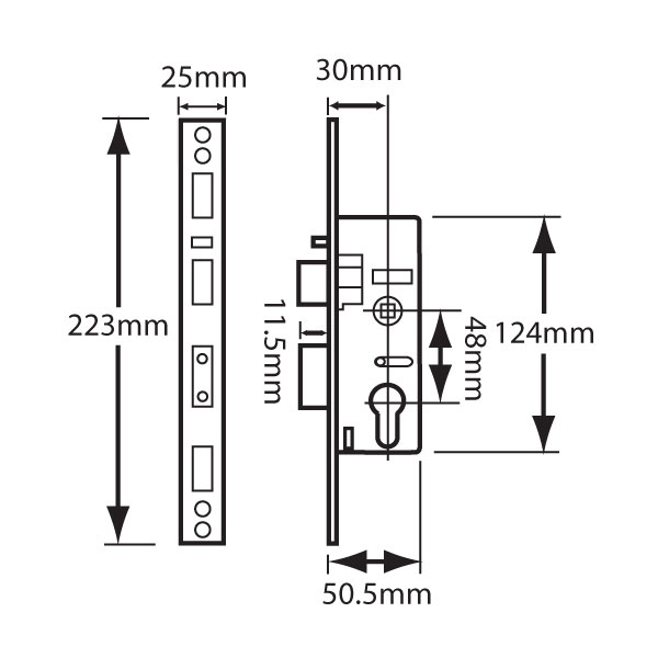 YALE L22080 Euro Sashcase