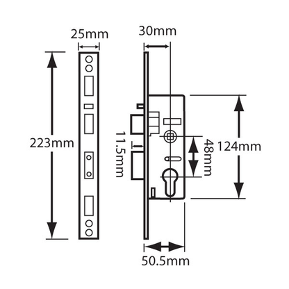 YALE L22080 Euro Sashcase
