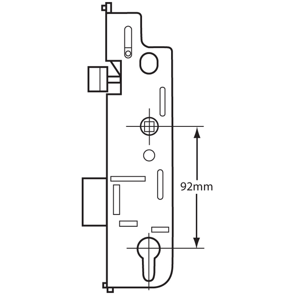 YALE Doormaster Lever Operated Latch & Deadbolt Single Spindle Gearbox To Suit GU