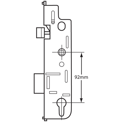 YALE Doormaster Lever Operated Latch & Deadbolt Single Spindle Gearbox To Suit GU