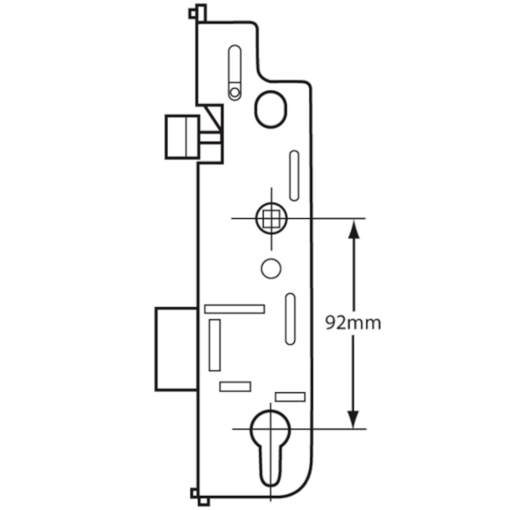 YALE Doormaster Lever Operated Latch & Deadbolt Single Spindle Gearbox To Suit GU