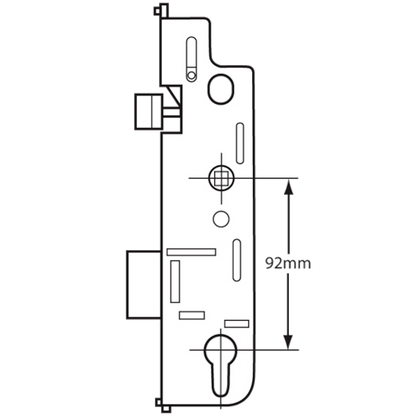 YALE Doormaster Lever Operated Latch & Deadbolt Single Spindle Gearbox To Suit GU