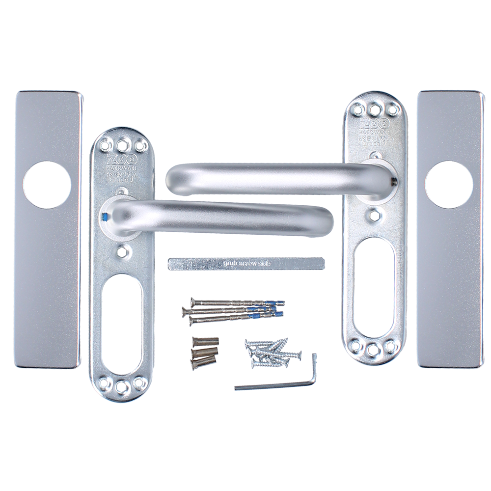 ZOO Return To Door Lever Handle On Latch Backplate FD30/60