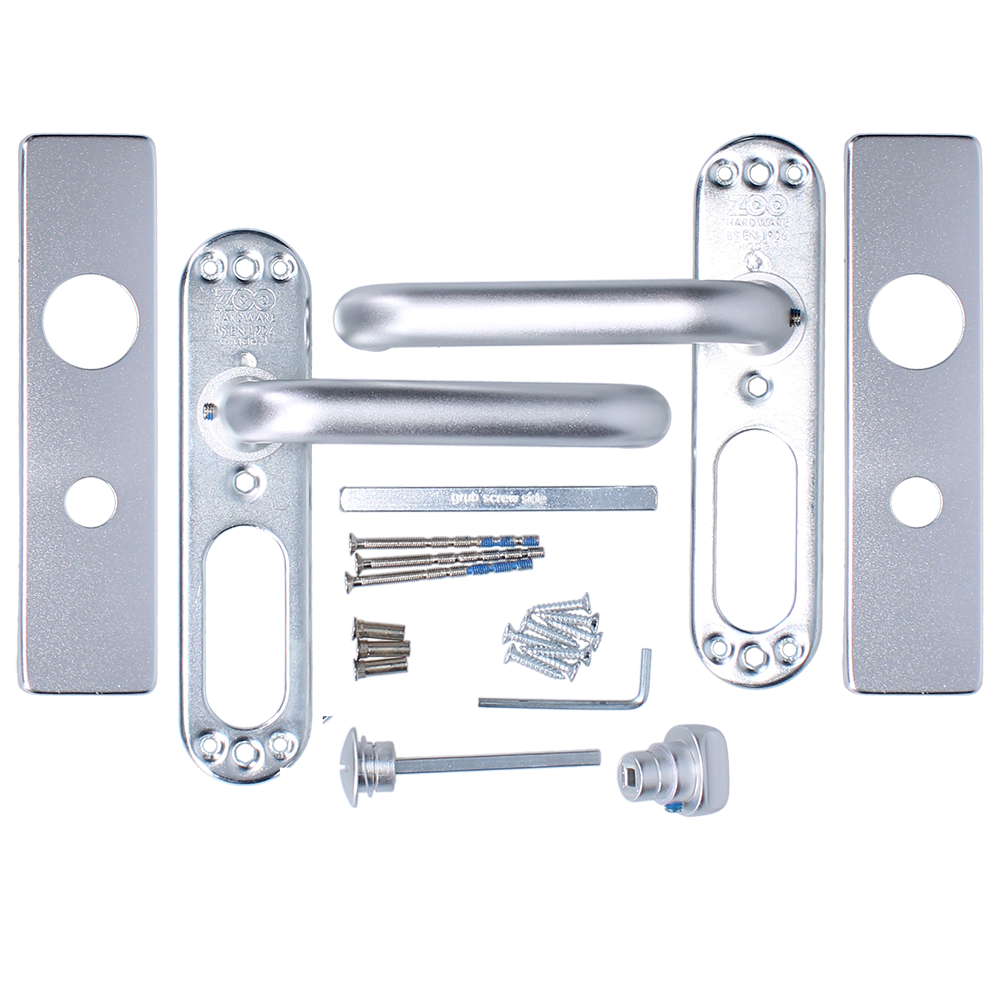 ZOO Return To Door Lever Handle Bathroom Privacy Backplate FD30/60