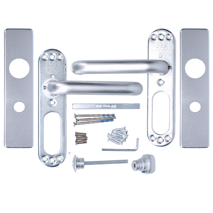 ZOO Return To Door Lever Handle Bathroom Privacy Backplate FD30/60